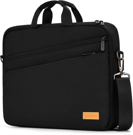 Erweiterbare Laptoptasche bis 16 Zoll, wasserdicht, Schwarz 15-16