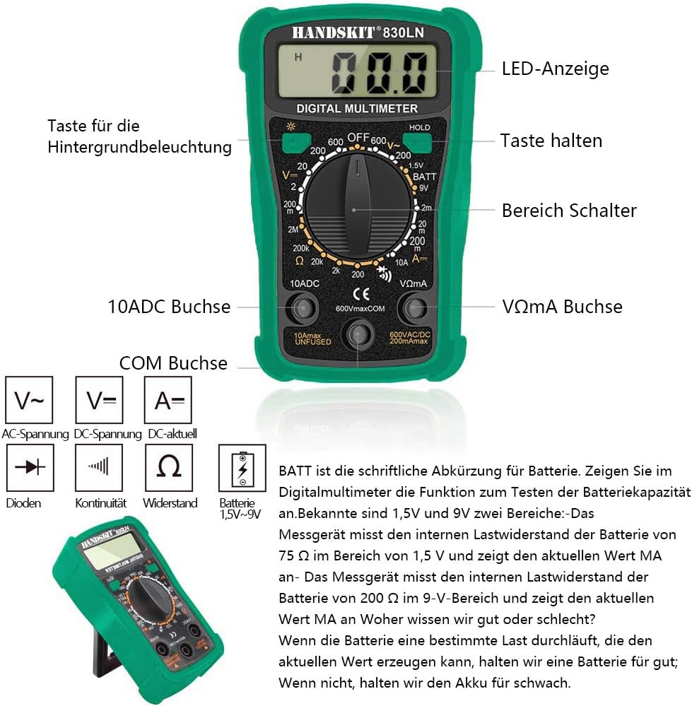 12-teiliges Lötkolben Set mit Multimeter