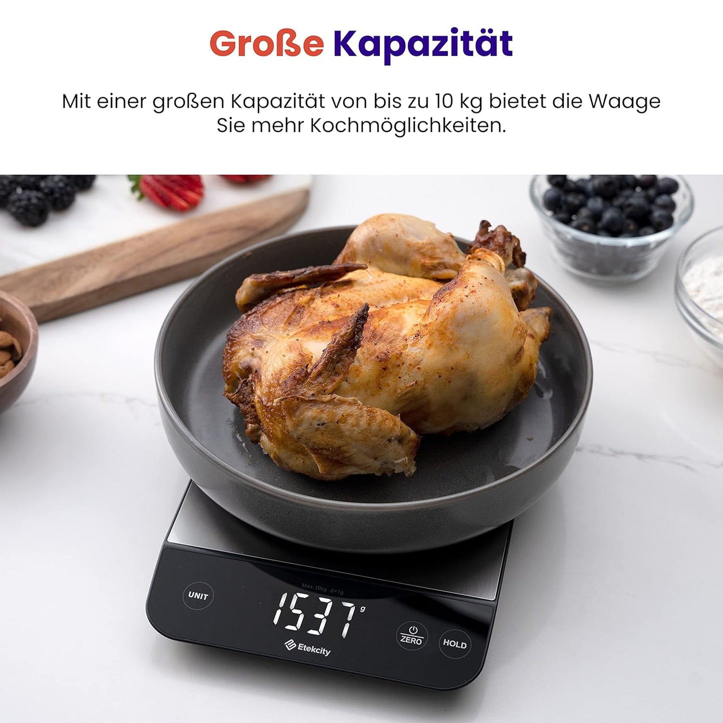 Digitale Küchenwaage, Premium 1 g to 10 kg