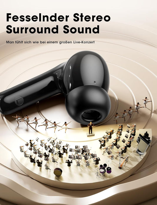 In-Ear Kopfhörer mit Noise Cancelling, Schwarz 2026 Ver