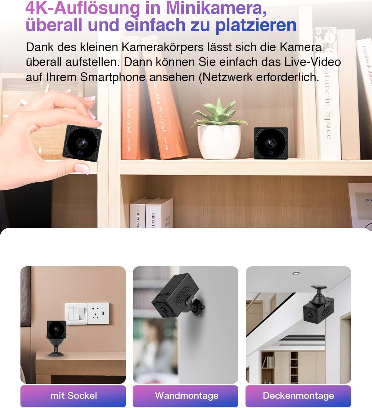 4K Cube Kleine Kamera WiFi 1Pro