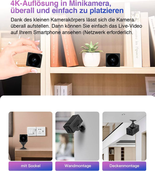 4K Cube Kleine Kamera WiFi 1Pro