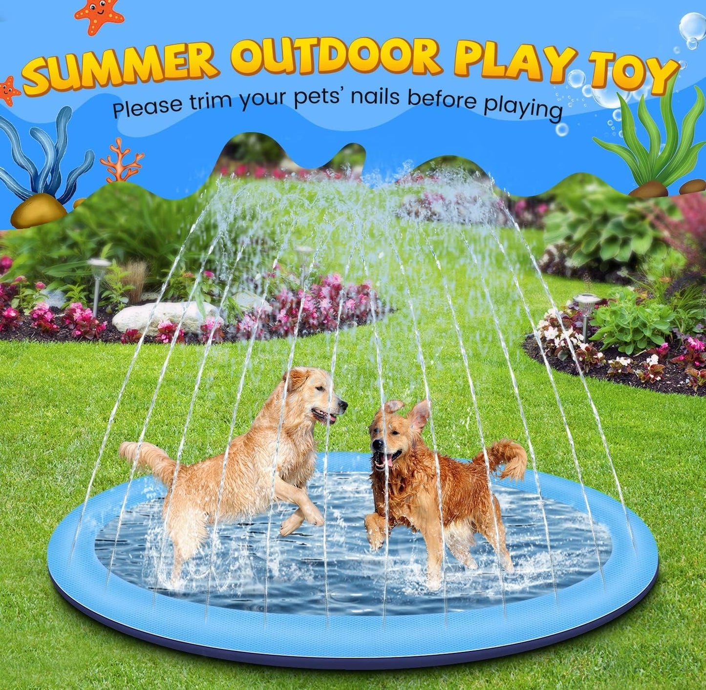 Splash Pad, Blau-200CM