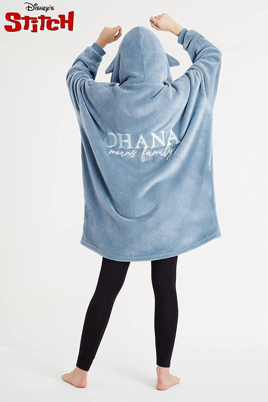 Oversized Hoodie Decke, Blau