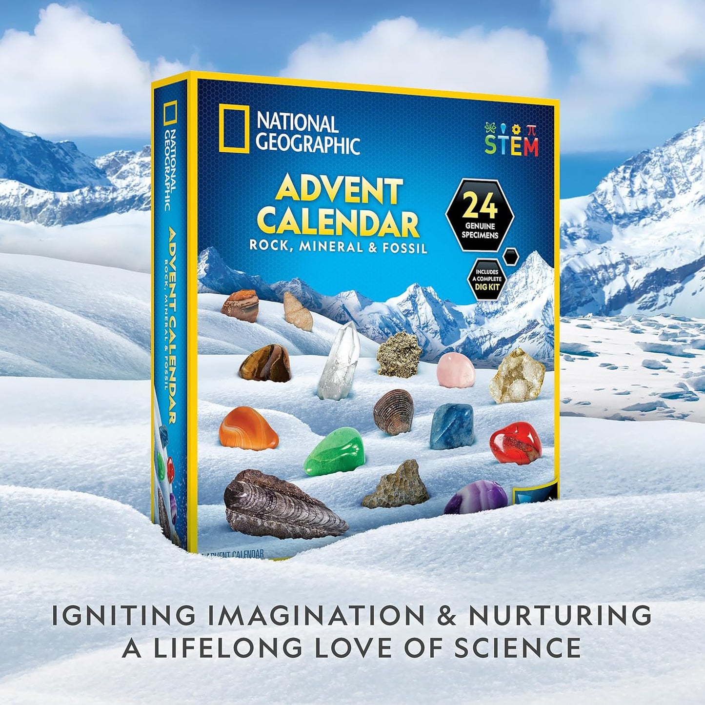 Adventskalender JM80000U Bandai, Stein- Mineralien und Fossilien