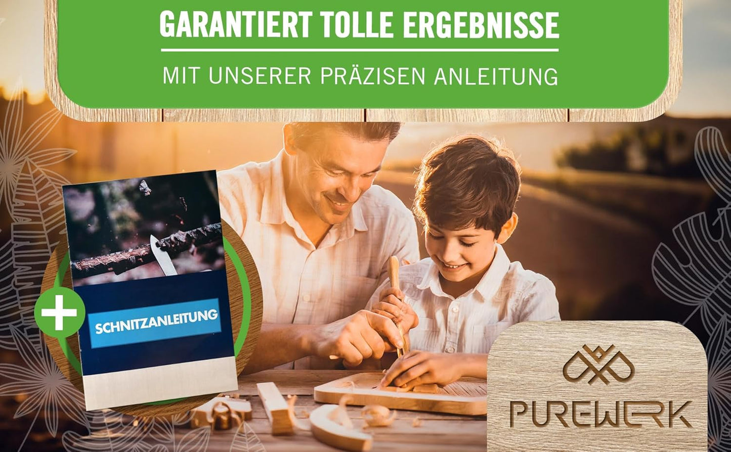 Holzschnitzset für Erwachsene (22-teilig)