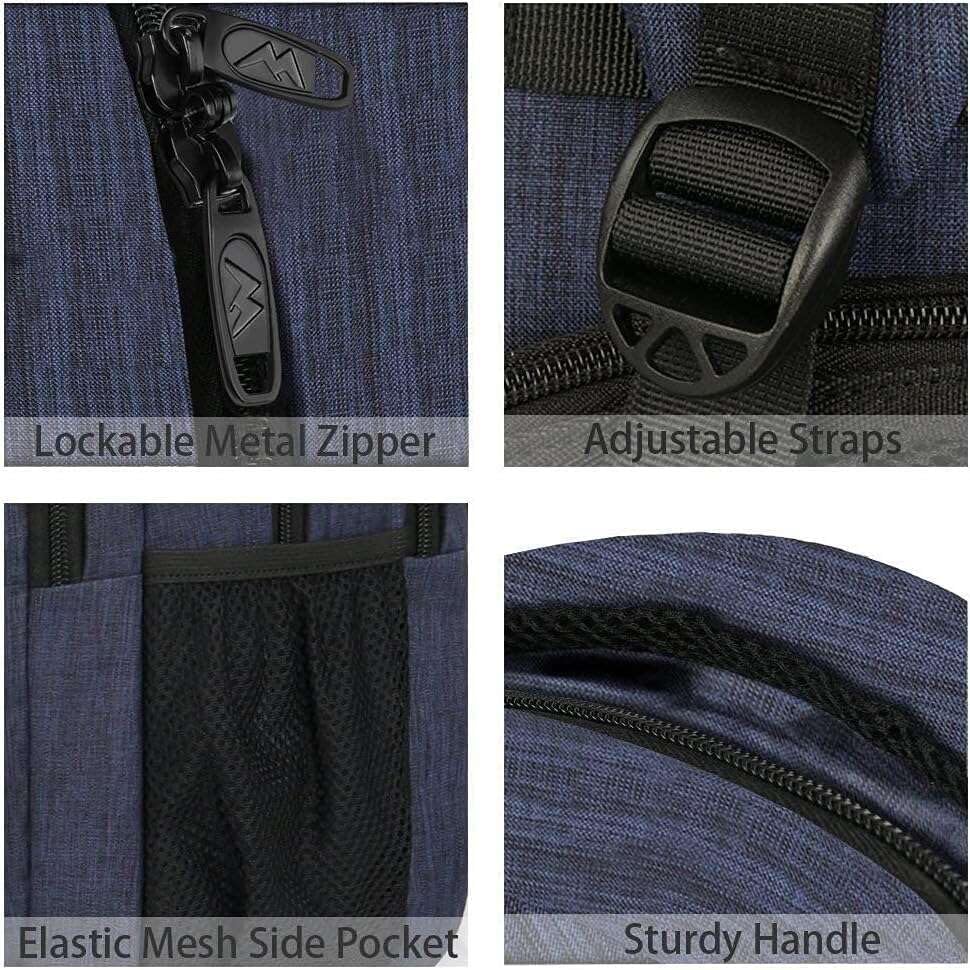 Laptoprucksack mit USB-Anschluss, 15,6 Zoll / Blau