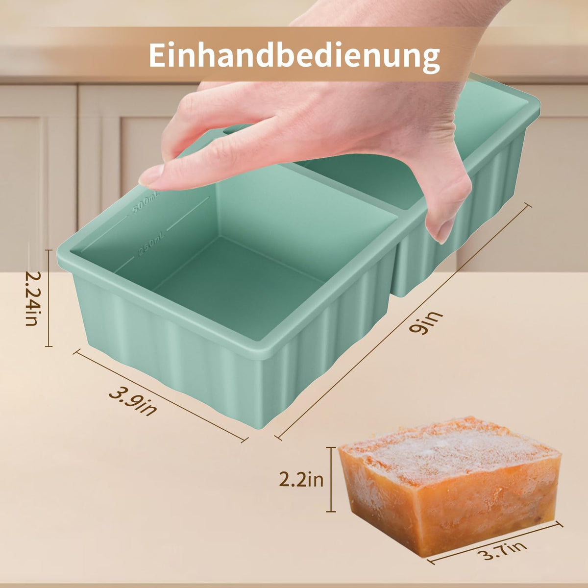 2er-Set Gefrierform-Set mit Deckel