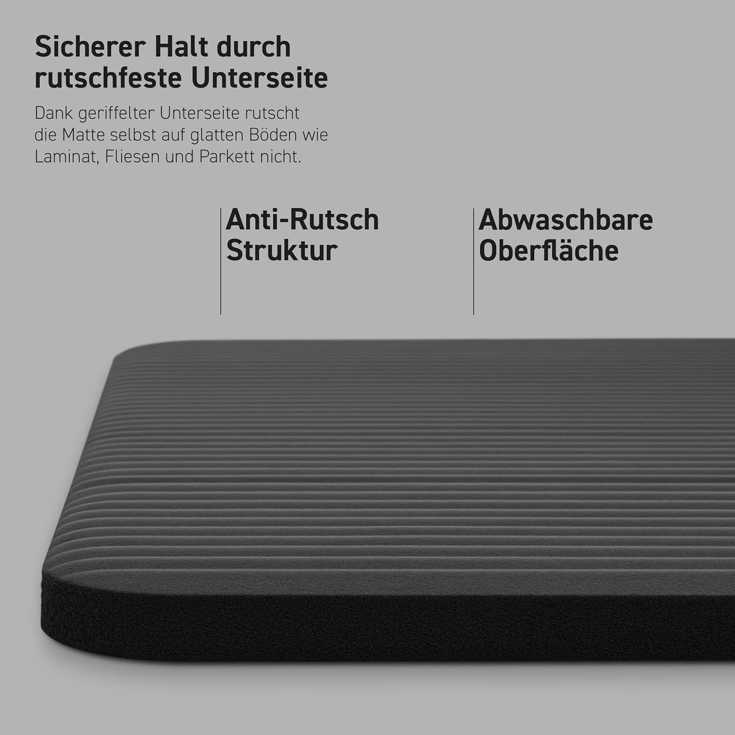 Gymnastikmatte Premium mit Tragegurt und Übungsposter