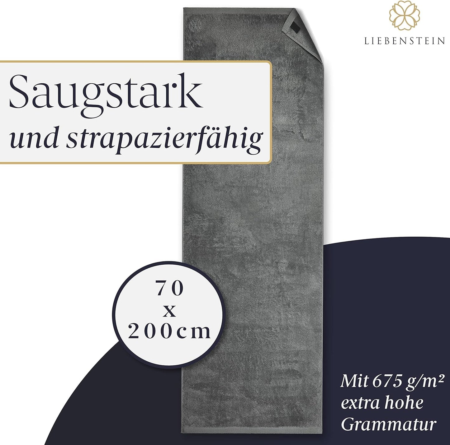 Saunahandtuch, Anthrazit