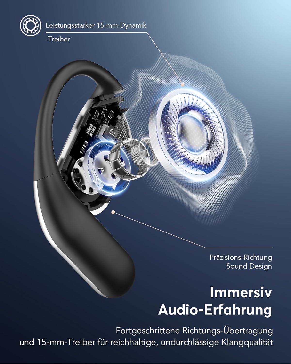 KI Übersetzer Kopfhörer, Klassisches Schwarz