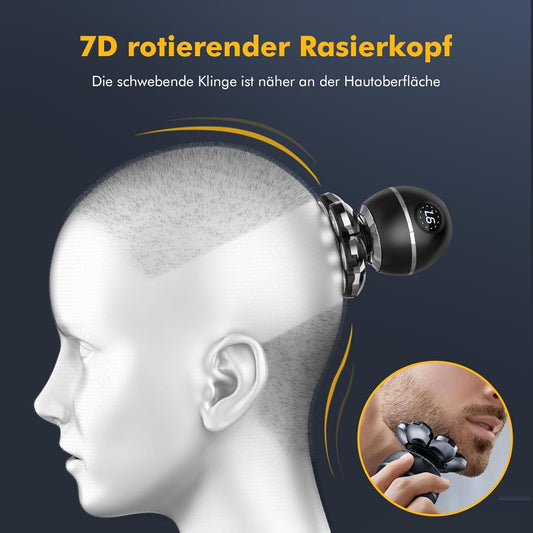 6-in-1 Kopfrasierer, 7d Schwarz