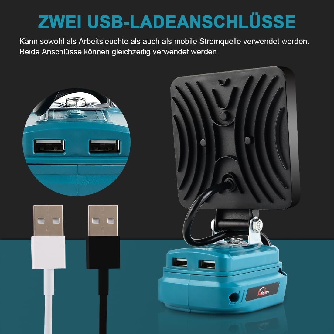 Akku LED Arbeitsleuchte für Makita, 4 zoll 2