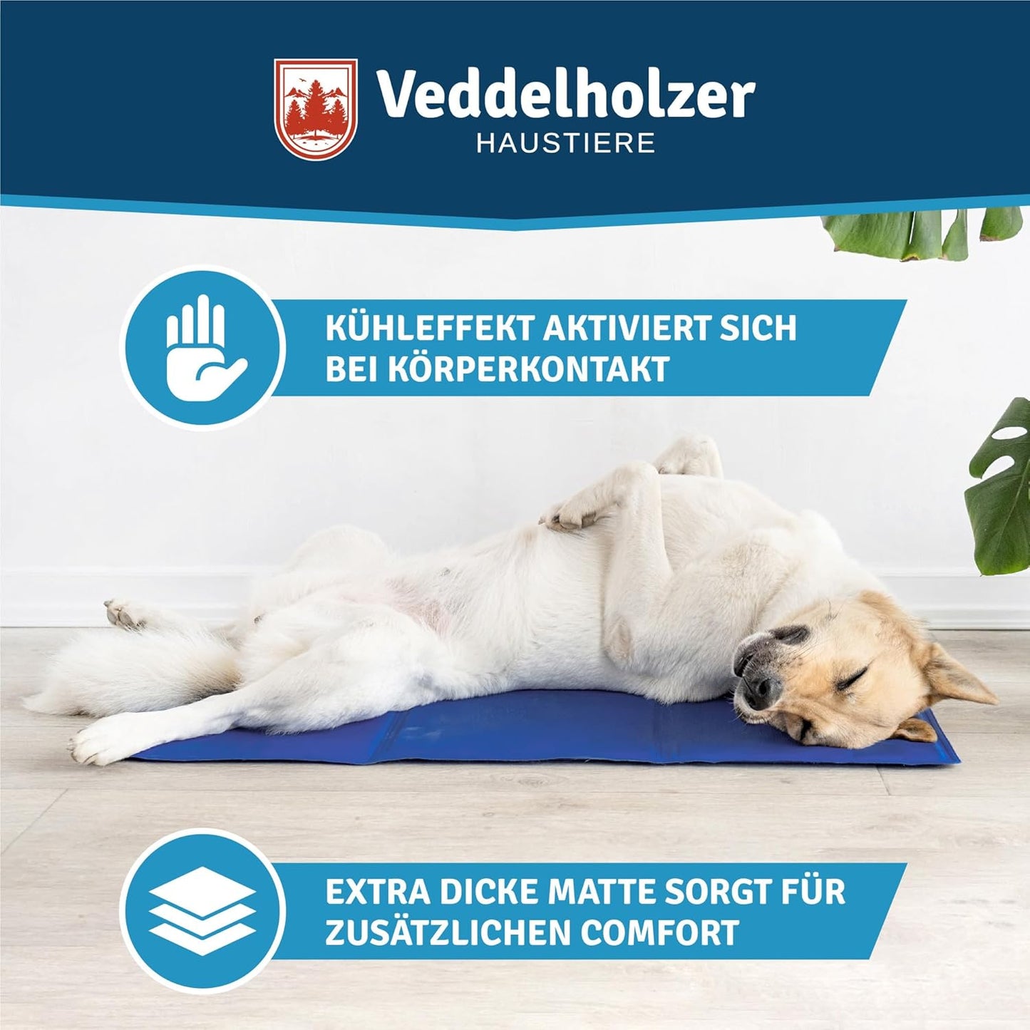 Selbstkühlende Hundematte, extra dick, M 50 x 65 cm