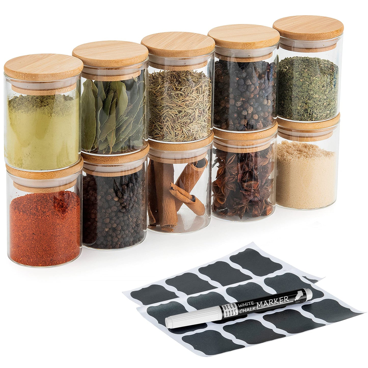 Gewürzgläser-Set mit Deckel