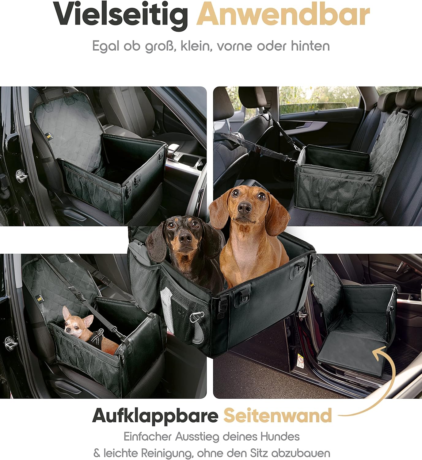 Hundeautositz, Schwarz
