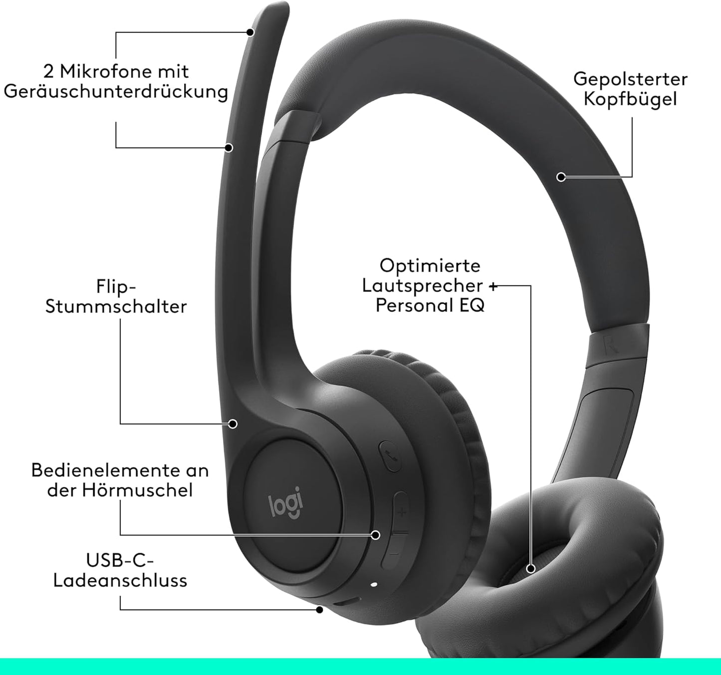 Zone 300 Bluetooth-Headset mit Mikrofon & Geräuschunterdrückung