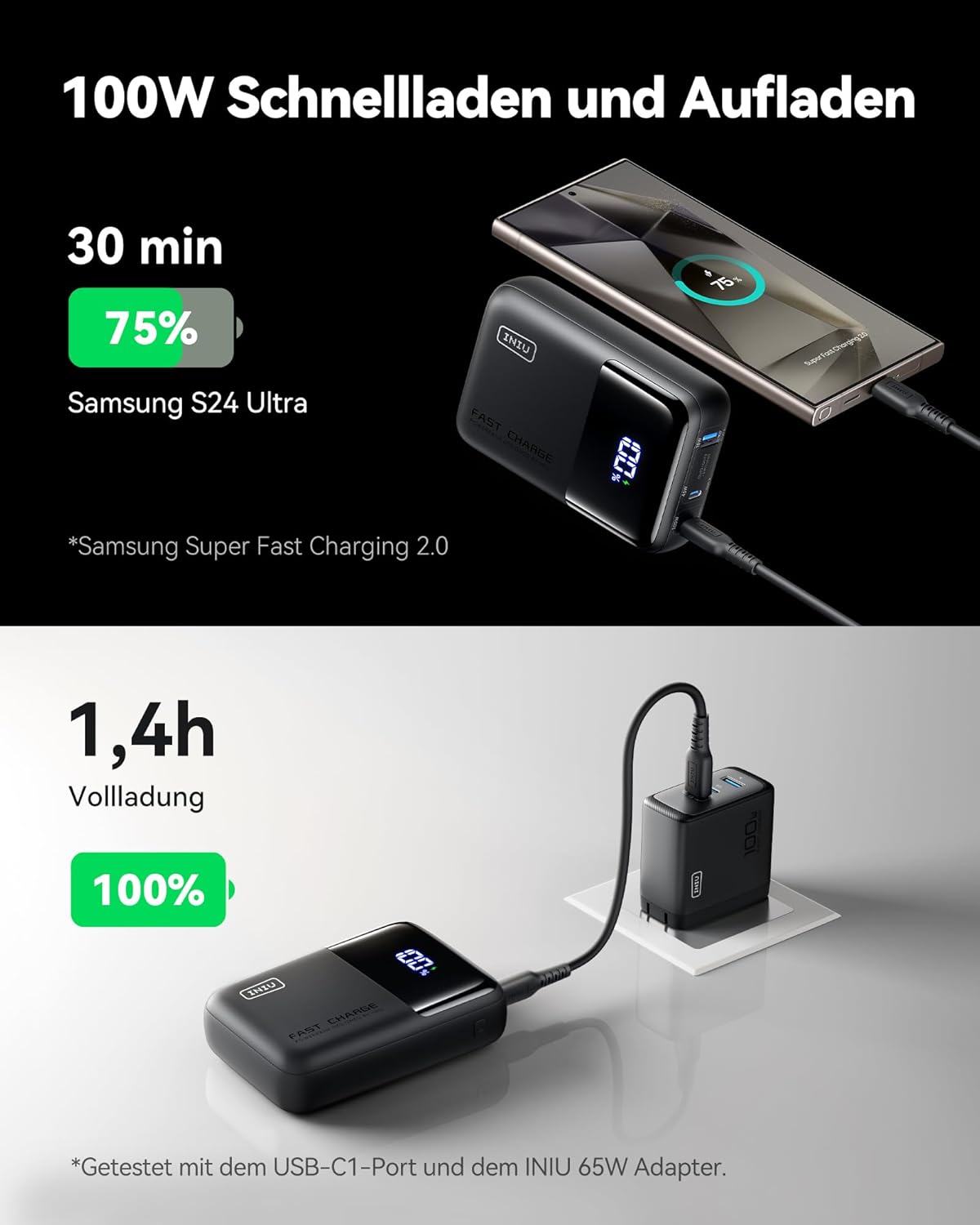 Powerbank mit Schnellladefunktion