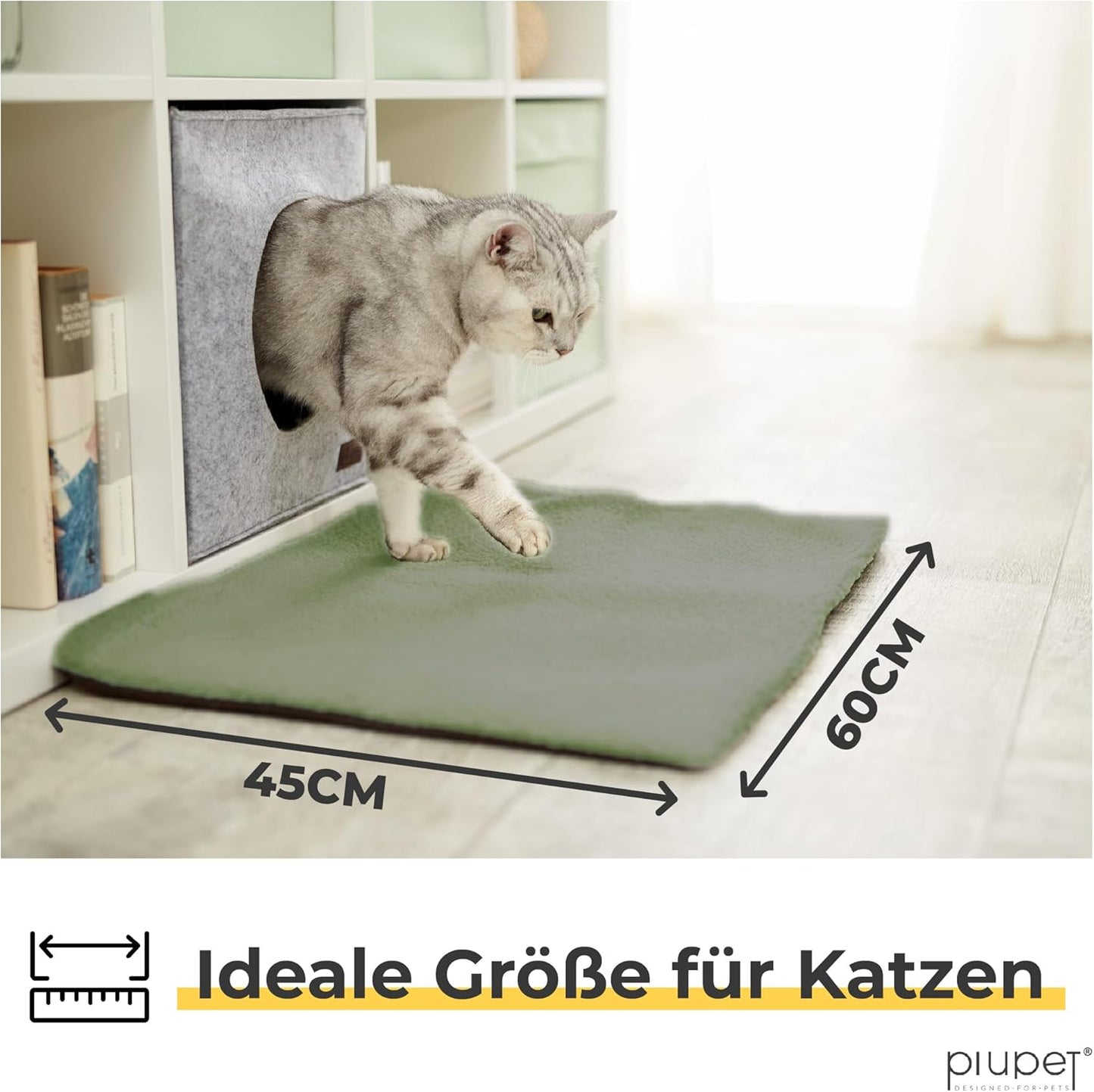 Selbstheizende Katzendecke, Grün Für Katzen