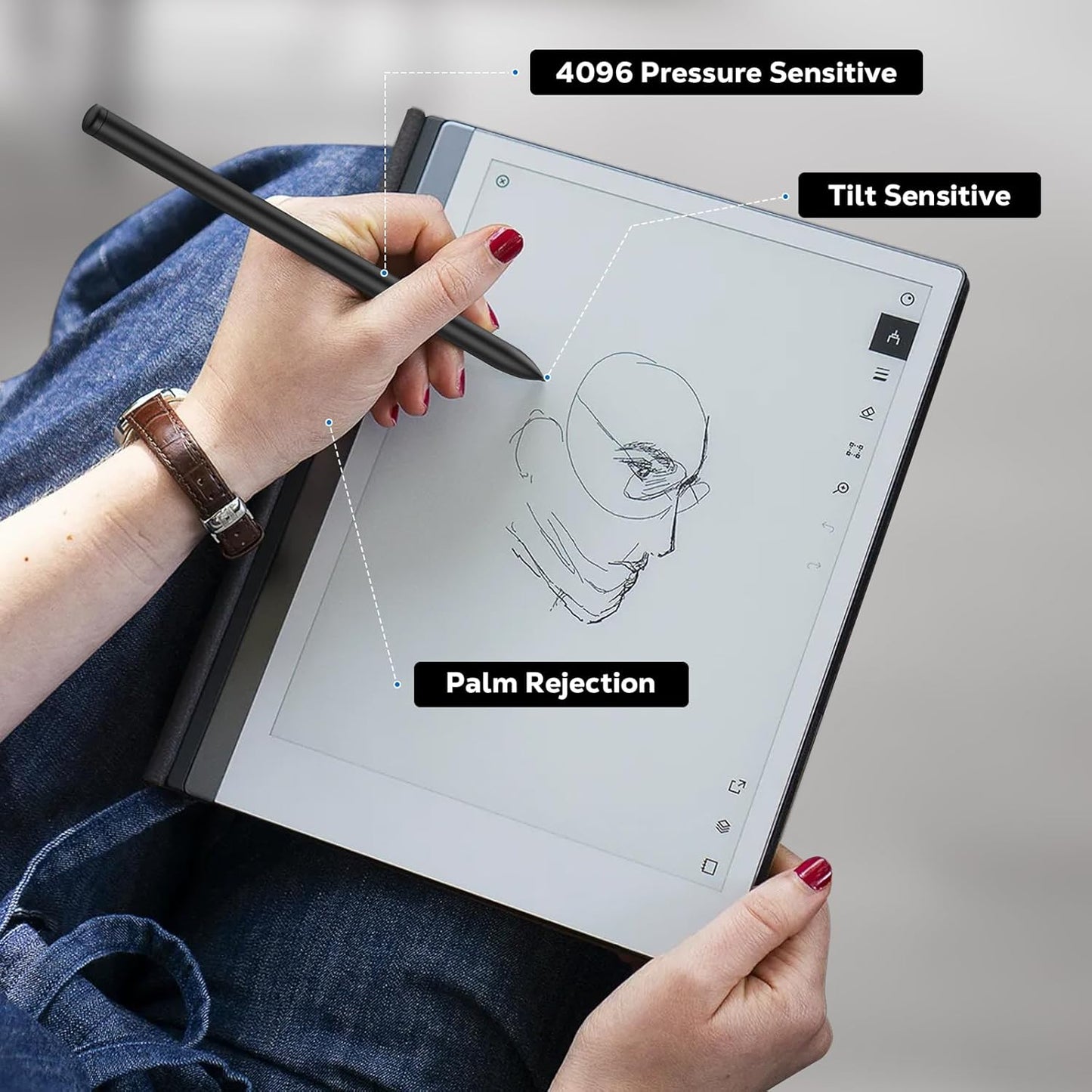 Digitaler Stift für Remarkable 2, Schwarz