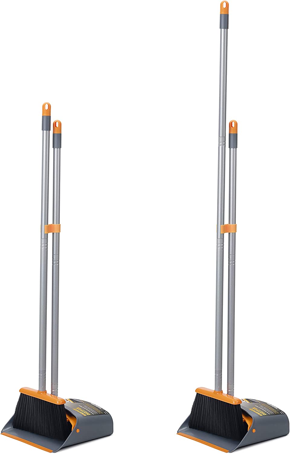 Besen und Kehrschaufel Set, Orange