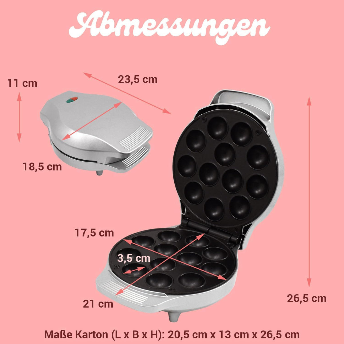 Cake Pop Maker für 12 Stück