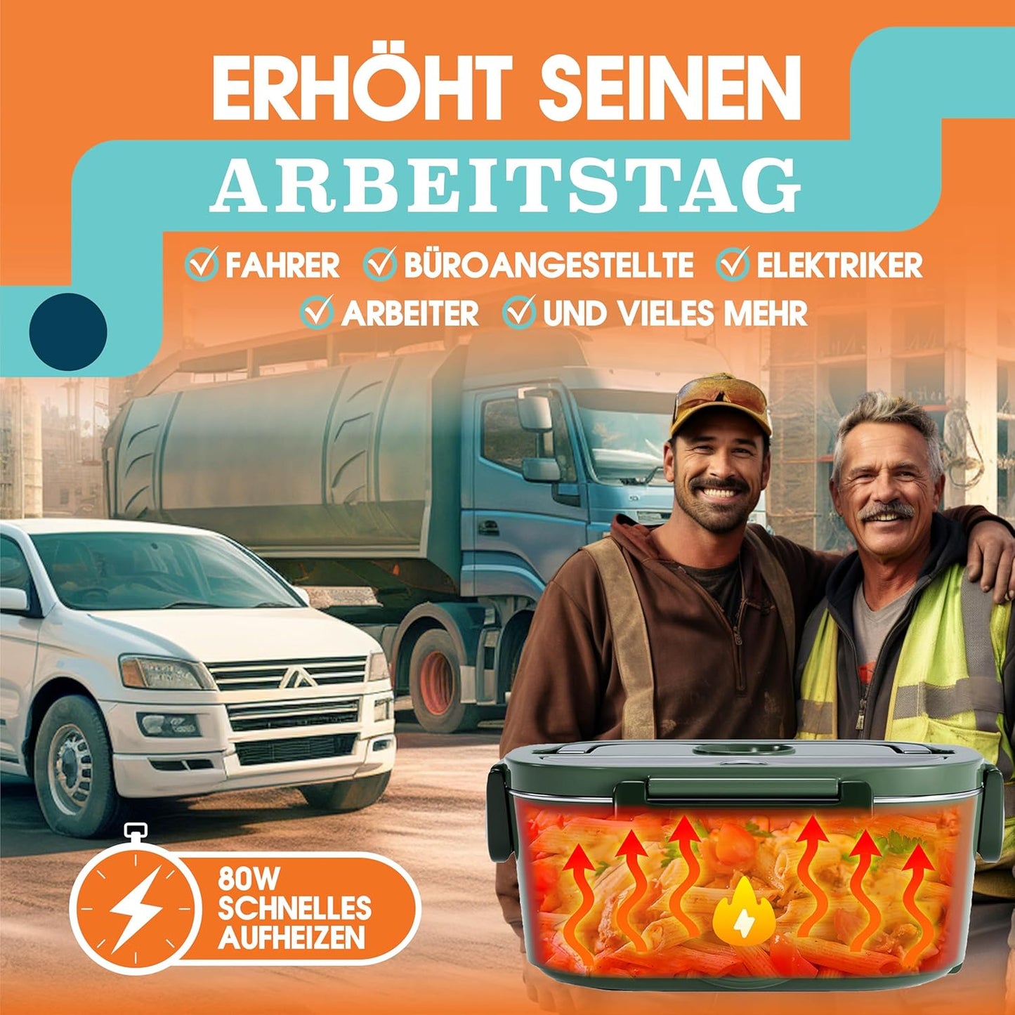Elektrische Lunchbox, Dunkelgrün