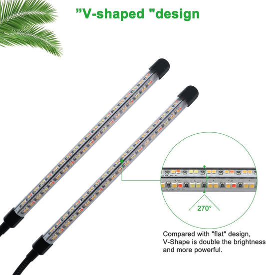 Pflanzenleuchte, 2 Köpfe*2packs