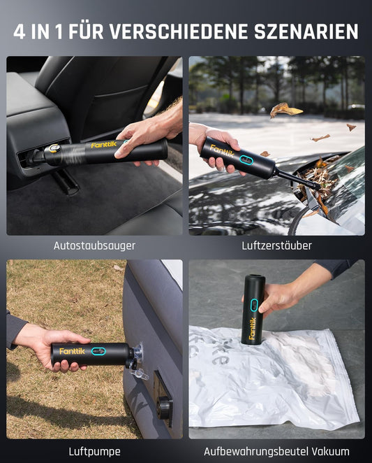 Slim V8 Apex Akku-Autostaubsauger, Schwarz