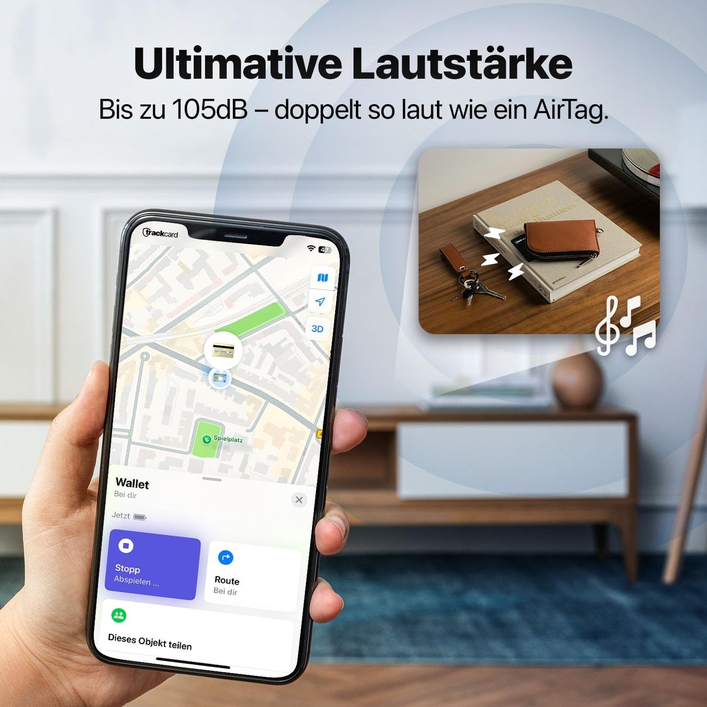 Air Tag Tracker Karte für Brieftasche