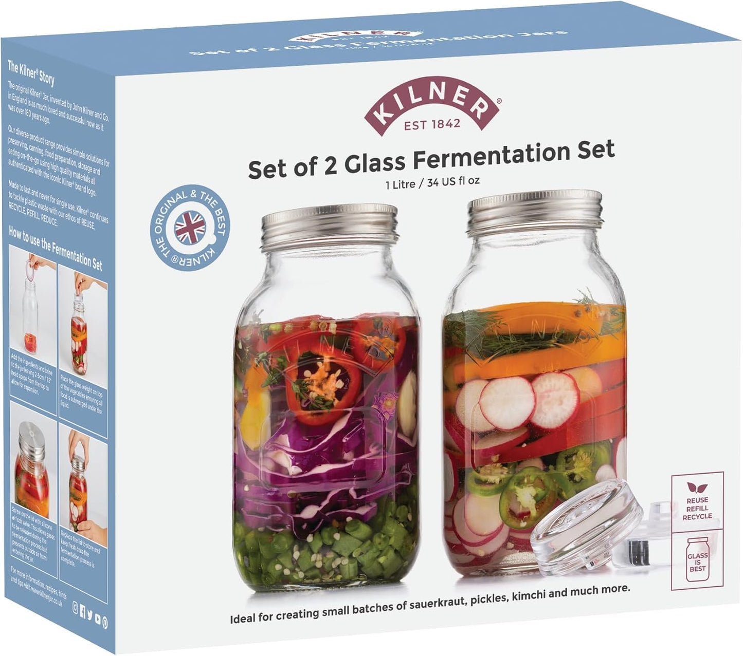 Fermentier-Starter-Set, 2x 1 Liter