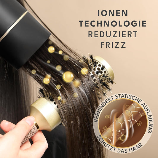 Ionen-Haartrockner, Schwarz / Gold