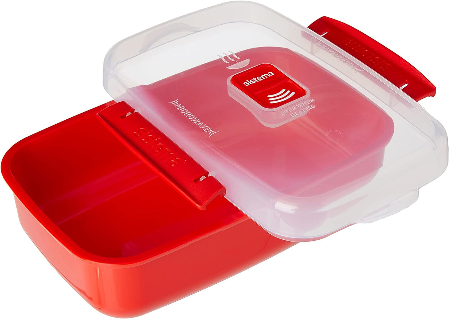 Microwave-Heat & Eat Frischhaltedosen Set, 2x 1.25 Litre + 2x 525 ml Rot