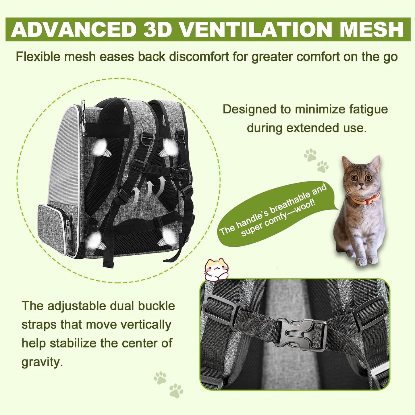 Haustier Rucksack-Raumkapsel, Grau