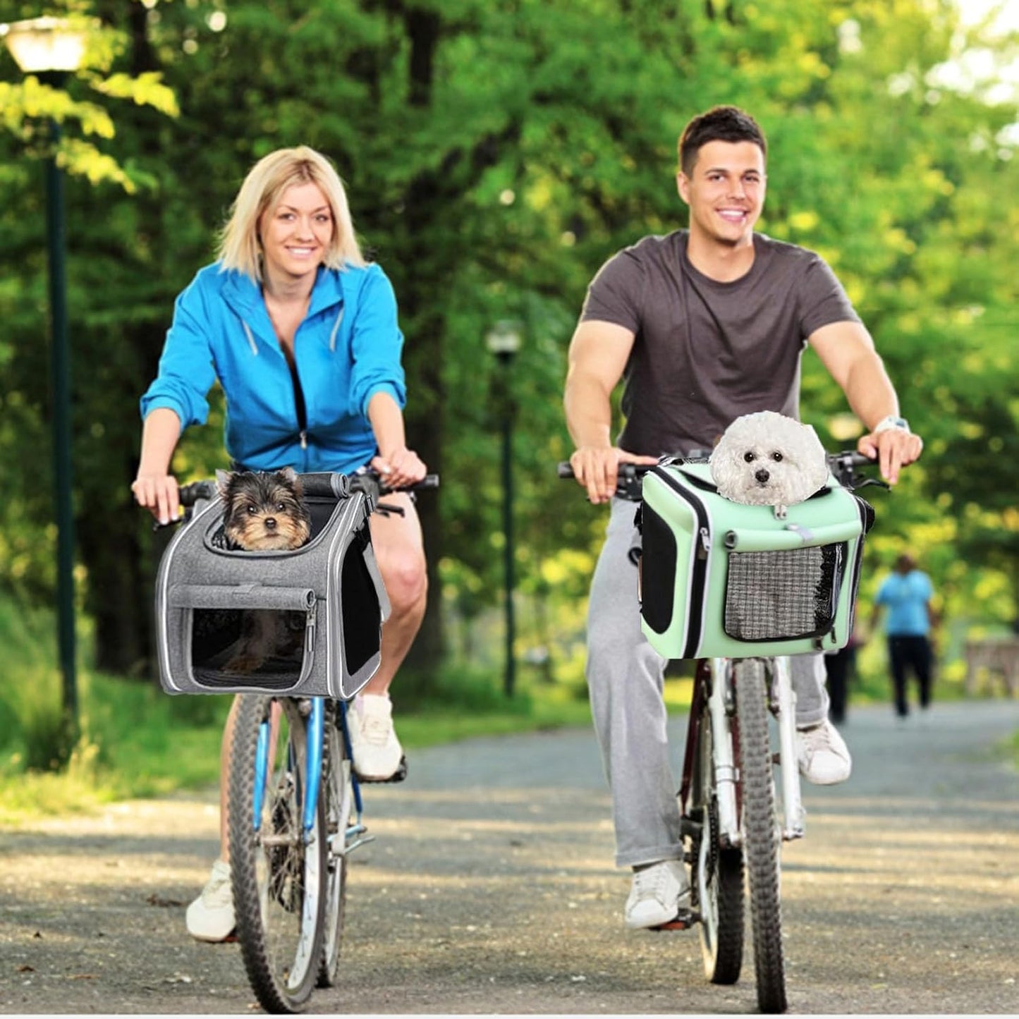 Faltbarer Fahrrad-Hundekorb, Gray