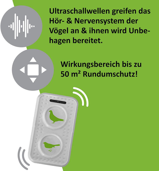 Vogelschreck mit Ultraschall, 2 Stück