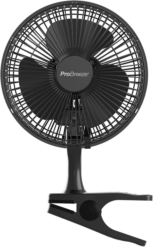 Mini-Ventilator mit Clip, Schwarz