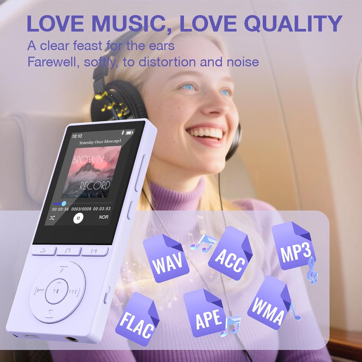 MP3-Player mit Bluetooth, Violet