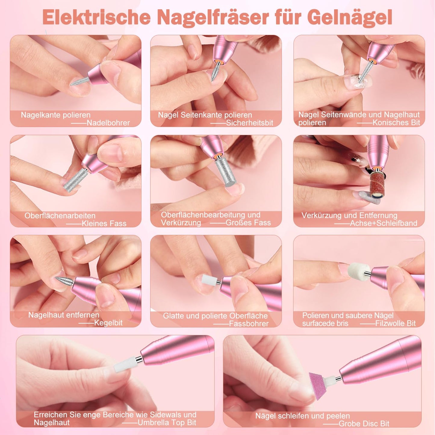 11-in-1 Nagelfräser-Set