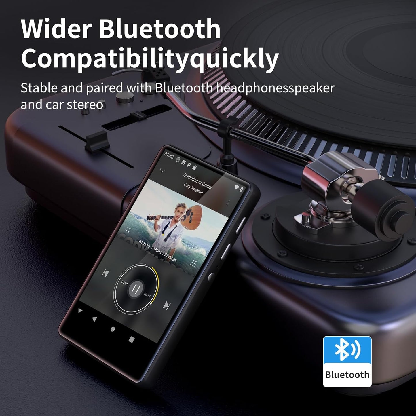 MP3-Player mit Bluetooth & WLAN, Schwarz