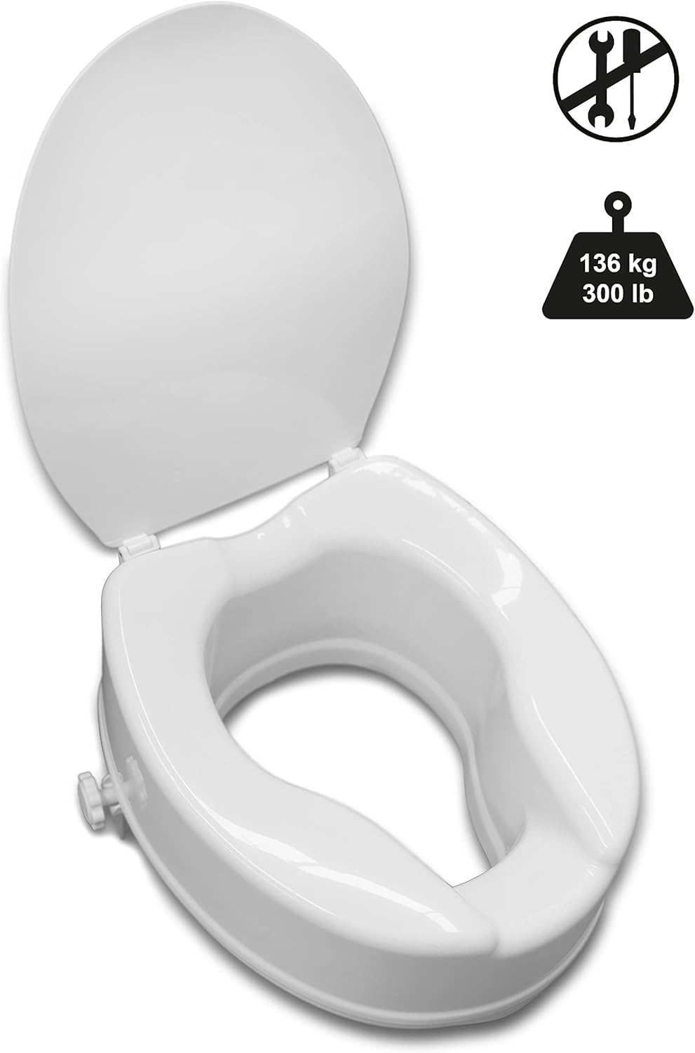Toilettensitzerhöhung mit Deckel