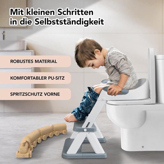 Höhenverstellbarer Kinder-Toilettensitz mit Treppe