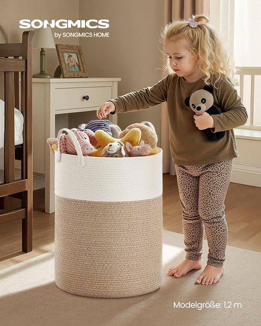 Wäschekorb aus Baumwollseil, 80 Liter, 80 L
