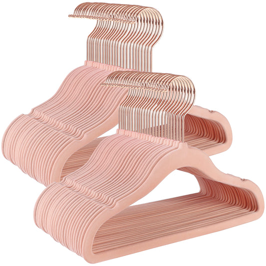 50er-Set Kinderkleiderbügel, Farbe: Hellrosa, Anzahl: 50
