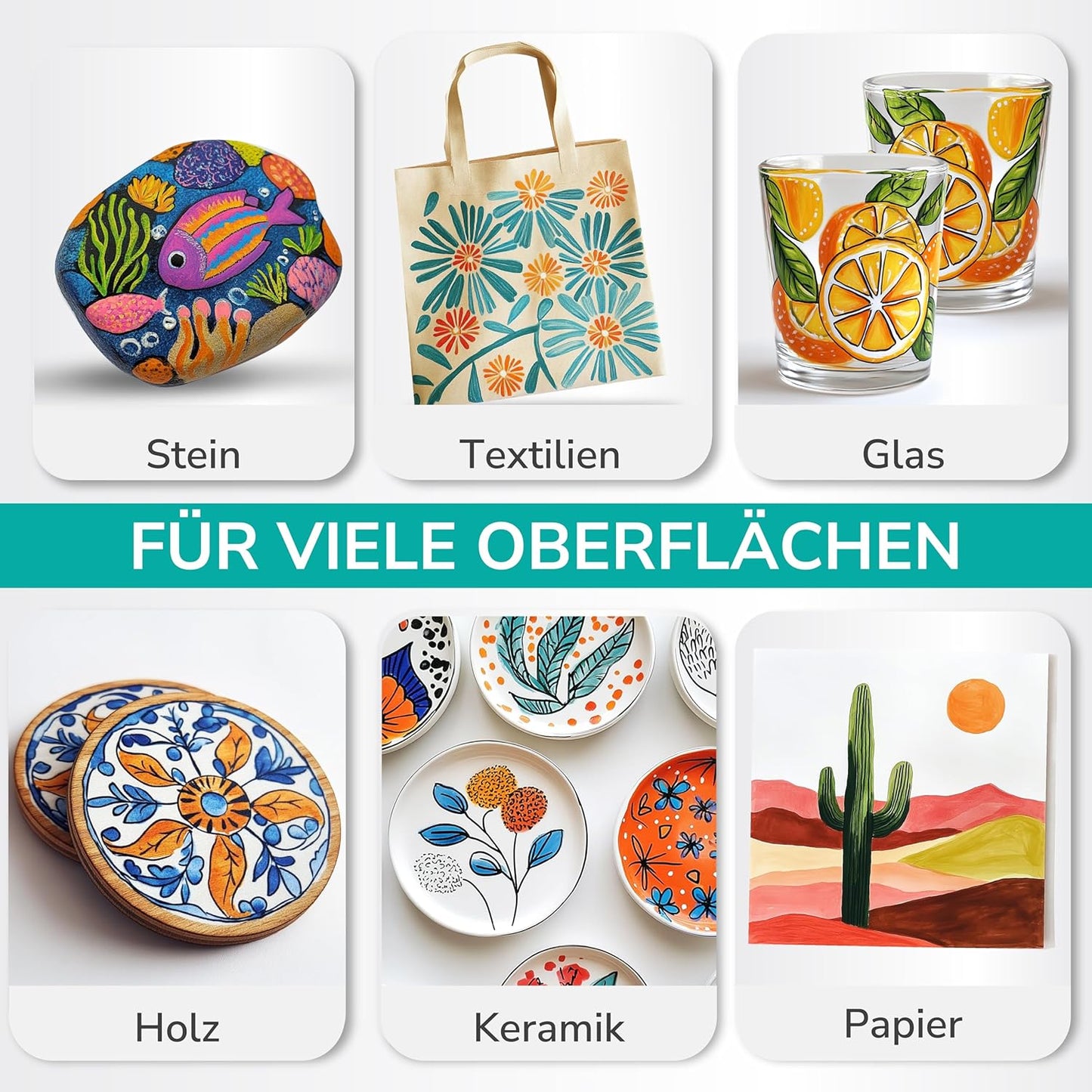 48-teiliges Acrylstifte-Set mit Doppelspitze