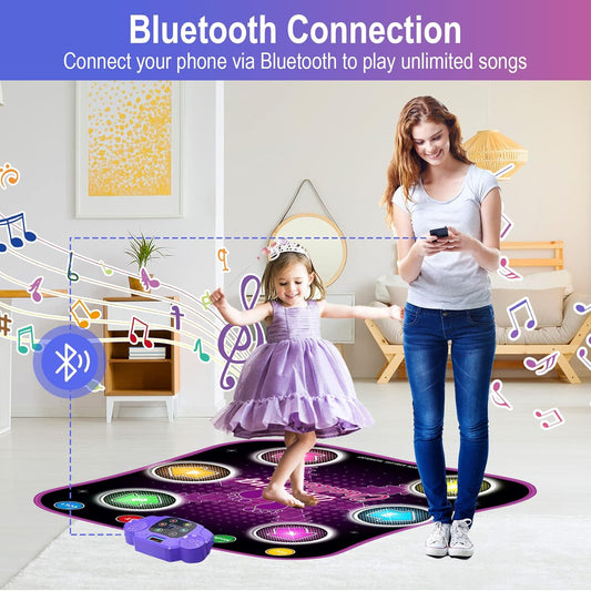 Kinder-Tanzmatte mit Bluetooth und LED-Pfeilen, Mehrfarbig
