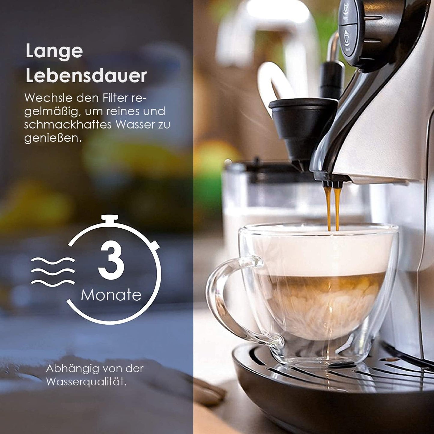 8 x Ersatzwasserfilter für Philips und Saeco Kaffeemaschinen, 8
