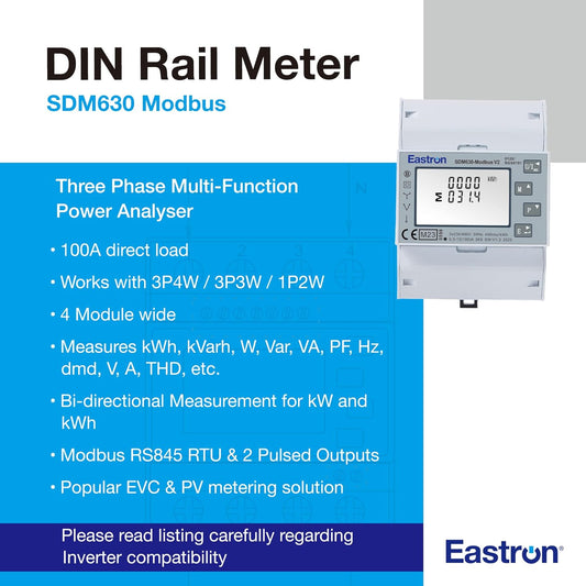SDM630 Modbus v2 Drei-Phasen-Elektro-Energiezaehler, SDM630-MODBUS-MID