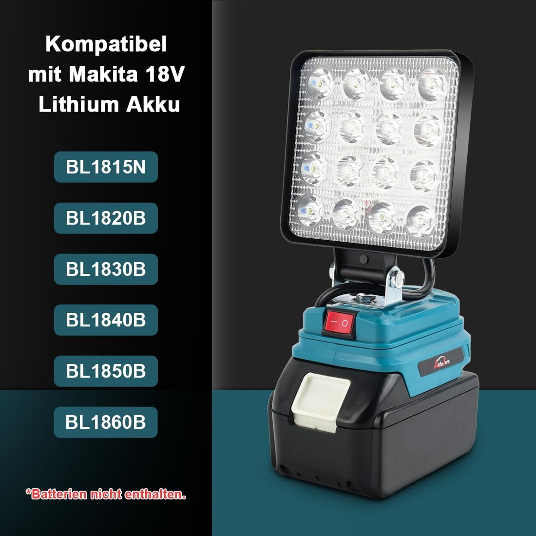 Akku LED Arbeitsleuchte für Makita, 4 zoll 2