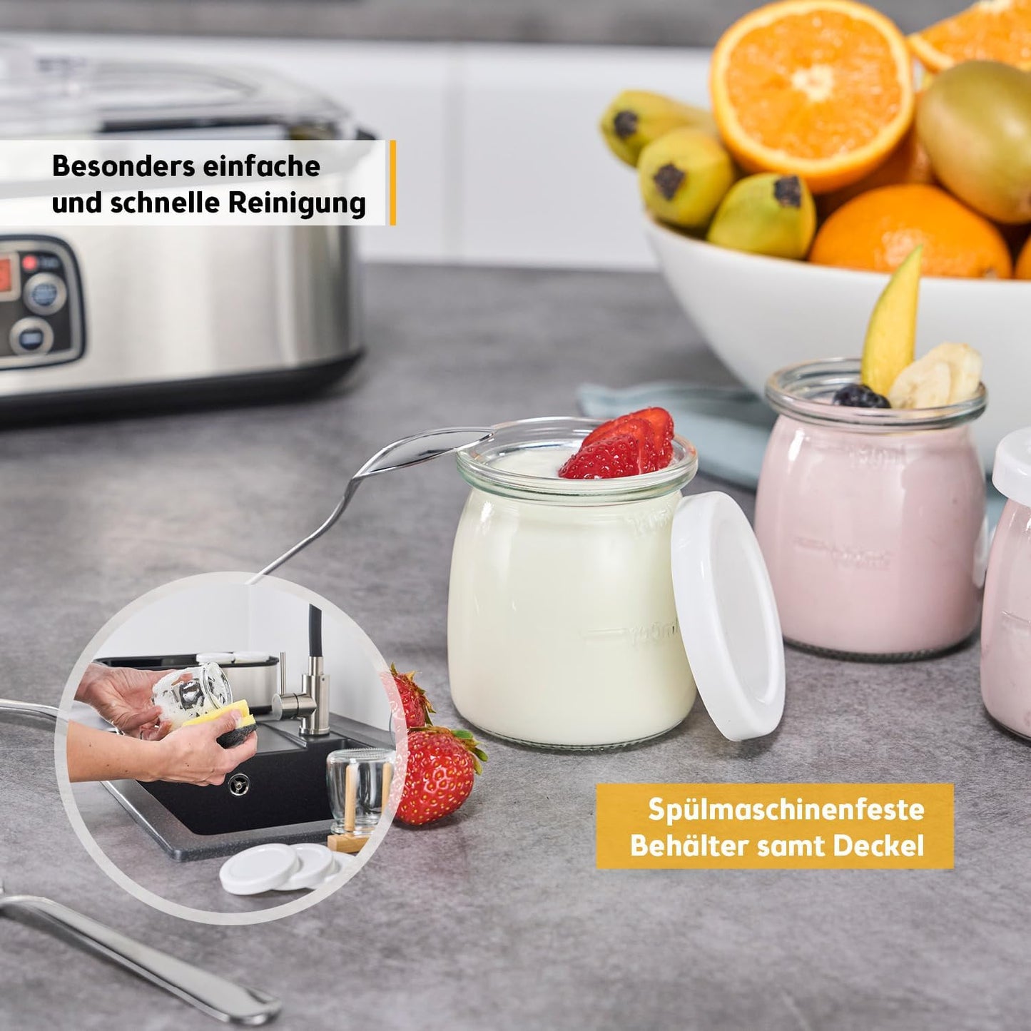 Elektrischer Joghurt Maker mit Timer und Auto-Stop